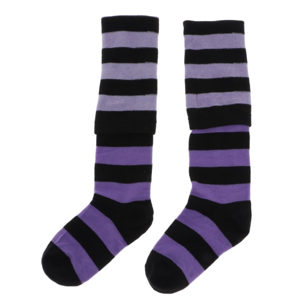 Calcetines a rayas Calcetines deportivos de punto por de Púrpura Sunnimix Calcetines hasta la rodilla para mujer