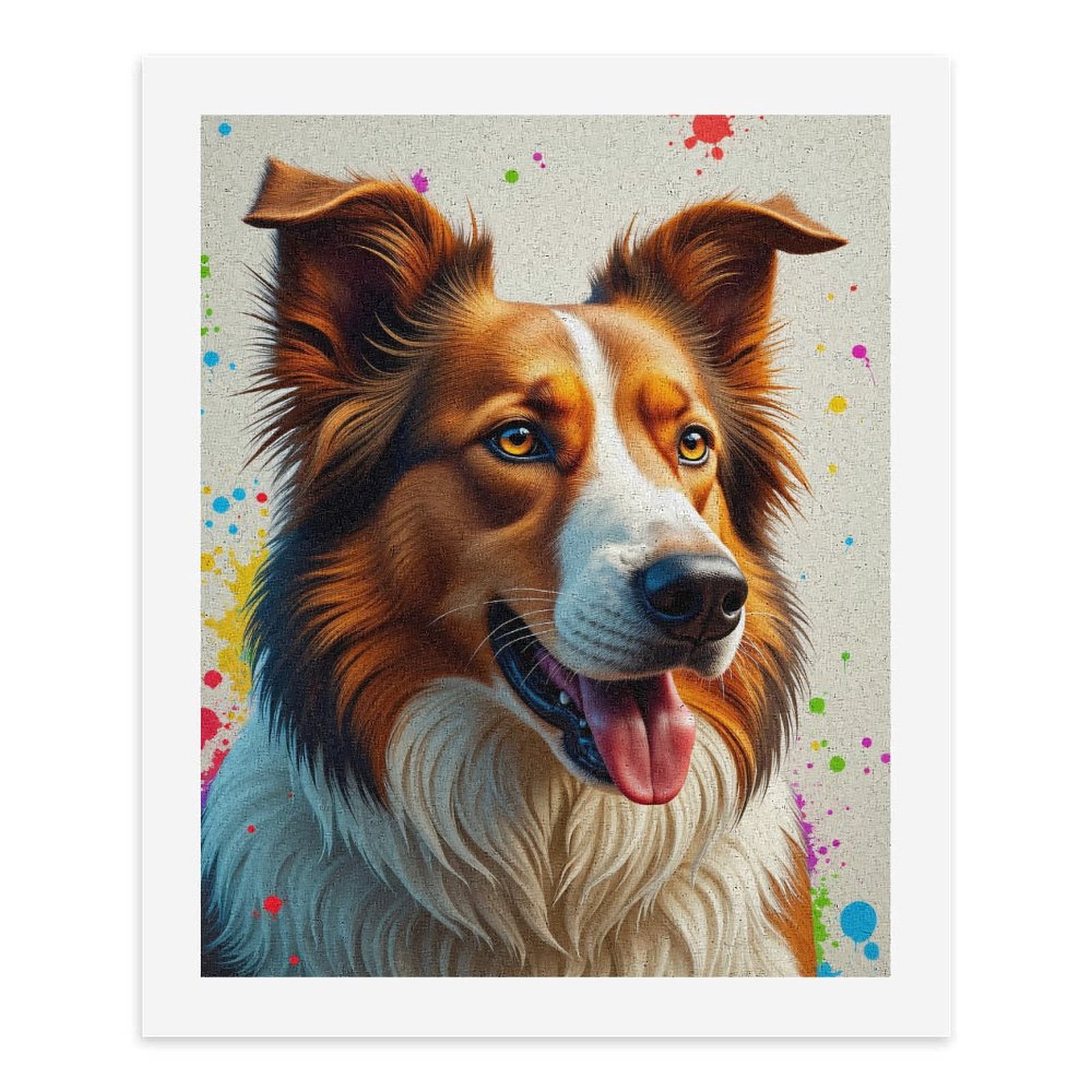 Paint By Numbers Kit for Adults Beginner - DIY Dog Vibrant Colors Portrait Art Canvas Painting Kits for Adults, Frameless Paint By Number for Adults for Home Wall Decor 16x20 Inch