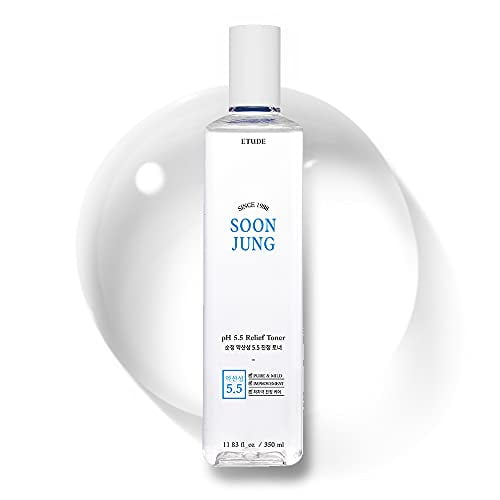ETUDE HOUSE Soonjung pH5.5 Relief Toner 350ml (New Version) | Skin Care Solution | Low PH Toner for Sensitive Skin | Non-Comedogenic, Hypoallergenic &