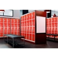 thumbnail image 3 of Adiroffice 72" Stainless Steel 4-Door Storage Locker for School with Keys and Hangers, Red, 3 of 8