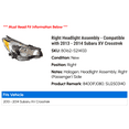 thumbnail image 2 of Right Headlight Assembly - Compatible with 2013 - 2014 Subaru XV Crosstrek, 2 of 2