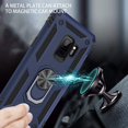 thumbnail image 3 of Samsung S9 Case, Military Grade Shockproof Ring Kickstand|Magnetic Car Mount Function Hybrid Hard PC Back Cover Drop Protection Full Body Protective Case for Galaxy S9, Navy Blue, 3 of 8