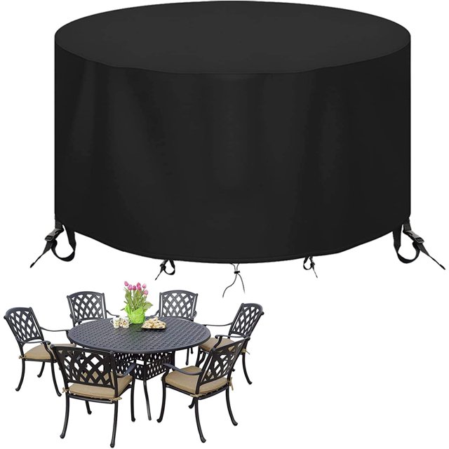 Cubiertas resistentes para muebles de jardín 420D, cubiertas impermeables para mesas redondas de patio, cubiertas para muebles de exterior oso de fresa Electrónica