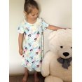 thumbnail image 5 of Oudiya Girls Short Sleeve Nightgowns Soft Print Pajamas Sleepwear Nighties for Kids 4-14, 5 of 6