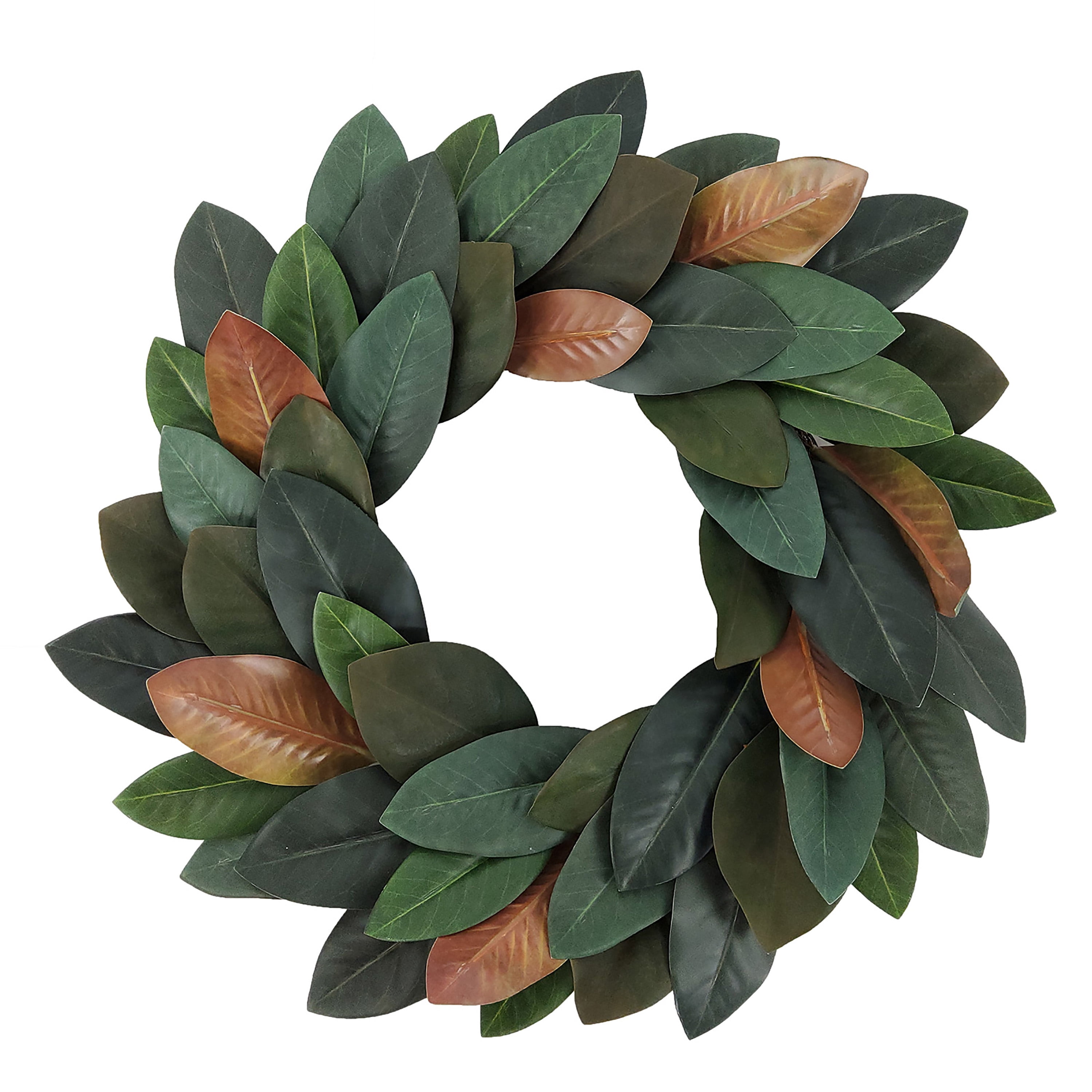 Better Homes & Gardens 18" Artificial Magnolia Leaves Wreath, Polyester