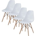 thumbnail image 4 of Juego Set de 4 Sillas de Comedor Ellen FRATELLO MUEBLES Diseño Moderno Ergonómico con Patas de Madera Color Blanco, 4 of 8