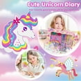 thumbnail image 4 of PinkSheep Unicorn Diary with Lock and Keys, Unicorn Stationery Set with Diary Stamps Stickers Pens Journal Notebook, 4 of 8