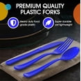 thumbnail image 4 of Crown Display Dark Blue Party Supply Set - 150-Piece Disposable Cutlery Combo, 4 of 7