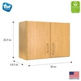 thumbnail image 2 of Tot Mate 2-Level Wall Cabinet Storage, Wood Laminate, Elm Gray, Assembled 30"W x 14 1/2"D x 22 1/2"H, 2 of 7