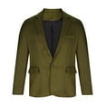 thumbnail image 2 of Men's Autumn & Winter Solid Color Coat - Lapel, One - Button, Pockets, for Special Occasions - Slim Fit, 2 of 4