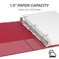 Samsill Durable 1.5 Inch Binder, Made in the USA, D Ring Binder
