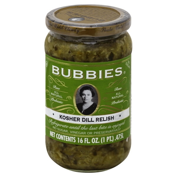 Bubbies Kosher Dill Relish, 16 Ounce 6 per case.