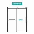 thumbnail image 4 of Leumius 56-60"W x 76"H Sliding Shower Door, 8mm Frameless Glass Shower Door with Matte Black Hardware, Towel Bar and Handle,Drop Shipping available, 4 of 8