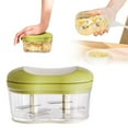 thumbnail image 2 of Garlic Chopper Garlic Presses Mini Manual Hand Food Chopper For Kitchen Onion Dicer Crusher Garlic Mincer Stainless Cutter Crusher And Storage Container For Home And Camping, 2 of 9