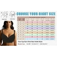 thumbnail image 5 of Super Push Up Bra Smoothing Back Fat Bra with Support Comfortable Seamless T Shirt Bra Full Coverage Deep Cup Bra Black 48DD, 5 of 5