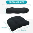 thumbnail image 5 of Topchances Set of 2 Tufted Universal Chair Cushions, Waterproof Outdoor/Indoor Chair Seat Pads, 19" x 19", Black, 5 of 8