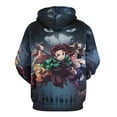 thumbnail image 3 of Anime Demon Slayer Adult Sweater Pullover Hoodie 3D Printed Loose Hooded Long Sleeved Jackets Tops, 3 of 8