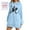 Light Blue, variant on The Warmy Oversized Hoodie Dress For Women Casual Drawstring Long Sweatshirt With Pocket Fashion Split Hem Long Sleeve plus Size Dress Glitter plus Size Party Dresses for Women Lace Maxi Dress plus