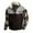 black, variant on Men's Western Wool Jacket Denim Bull-Head Print Pullover – Quarter-Zip Stand Collar Long Sleeve Sports Sweatshirt,L,brown