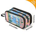 thumbnail image 4 of FORMRS Pencil Case with 3 Compartments Zipper Pouch, Elementary School Level and up, Blue Seaside, 4 of 8