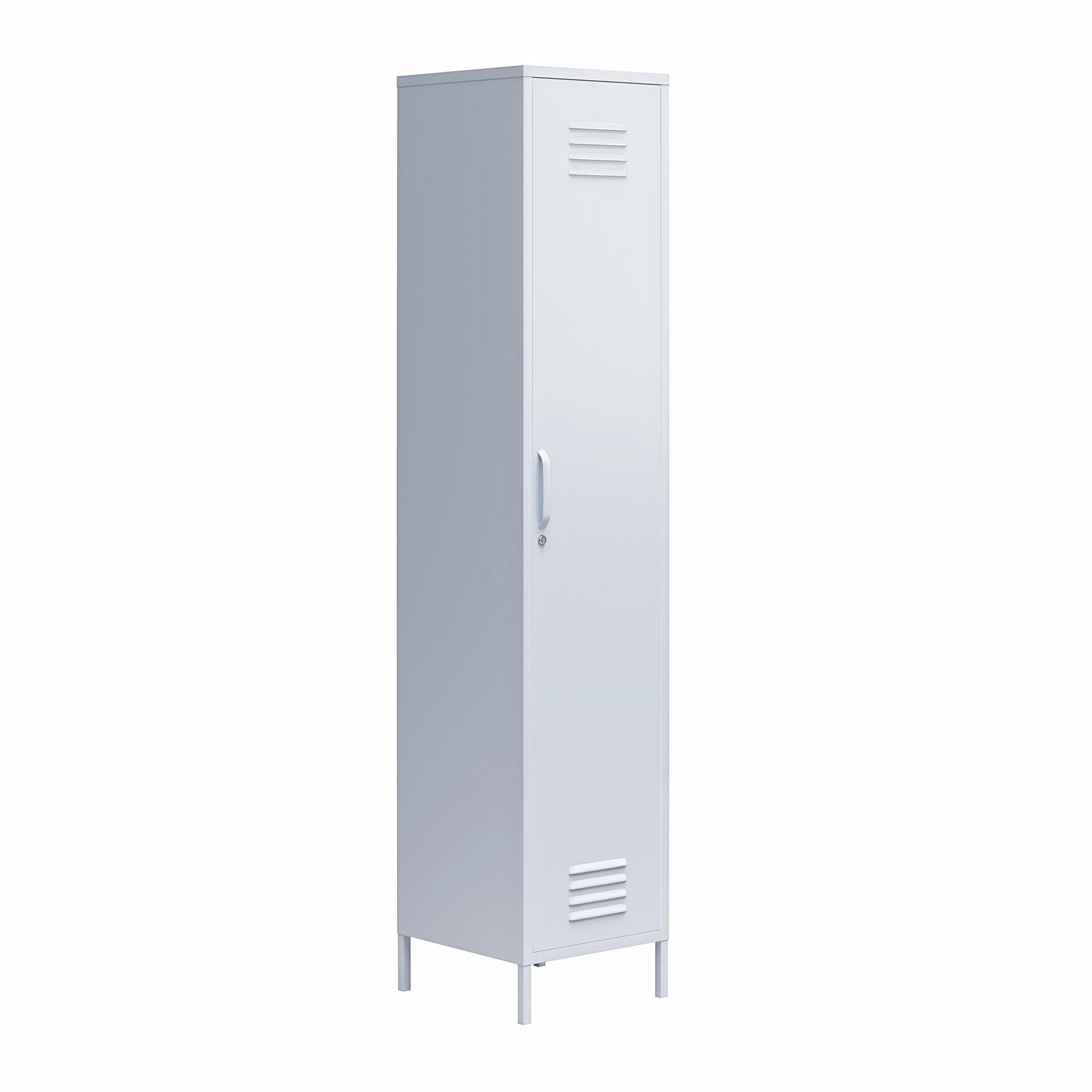 Novogratz Cache 1-Door Tall Single Metal Locker Style Storage Cabinet, Powder Blue