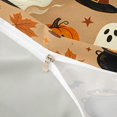thumbnail image 4 of Homewish Halloween Ghost Pumpkin Twin Duvet Cover for Kids, Brown Maple Leaf Witch Hat Bat Twin Bedding, Gray Reversible, 2-Piece, 1 Duvet Cover and 1 Pillowcase, 4 of 6
