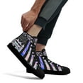 thumbnail image 5 of Bus Drivers Back The Blue High Top Canvas Shoes Sneakers Black Size 13, 5 of 7