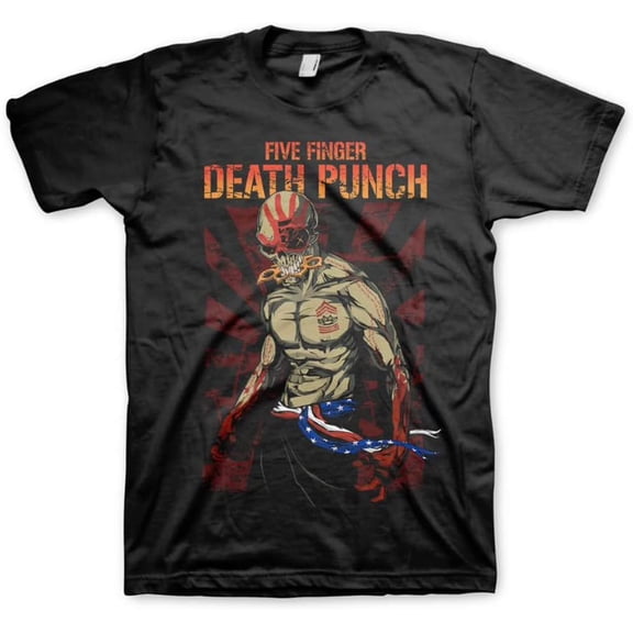 Five Finger Death Punch Patriotic Logo T-Shirt Black X-Large | Officially Licensed Merchandise