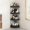 Black, variant on 100Fens Bathroom Corner Storage Shelf Organizer With Detachable Design 4 Tiers Rolling Wheels And Drainage Holes