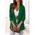 thumbnail image 4 of Blazer PRETTYGARDEN de poliéster verde casual para mujer, 4 of 6