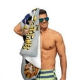Black Flintstones Beach Quick Drying Towel，"QuickDry, SandFree