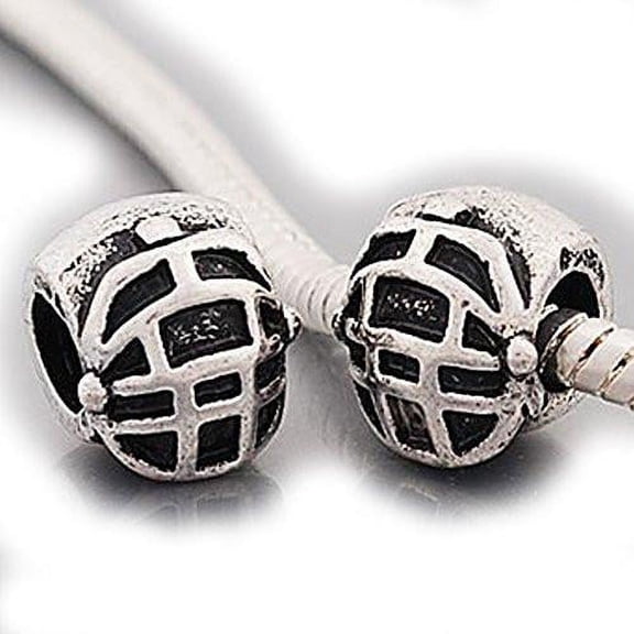 Hockey Mask European Bead Compatible for Most European Snake Chain Bracelet