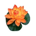 thumbnail image 2 of Flmtop Artificial Lotus Flower Fake Floating Water Lily Garden Pond Fish Tank Decor, 2 of 7