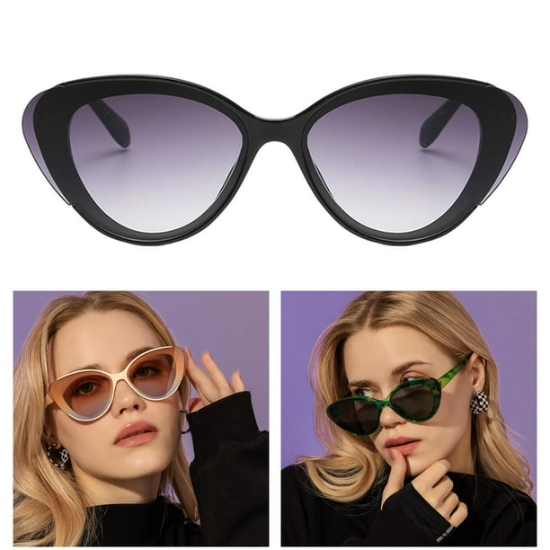 de Sol de Mujer Vintage 80s negro Salvador anteojos ojo de gato Walmart en linea