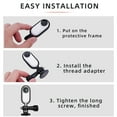 thumbnail image 3 of Support Adaptateur en Métal pour Insta-360 GO 2 - Cadre en Alliage d'Aluminium, Résistant aux Rayures et Compatibilité Filetée 1/4 Pouces - pour Protection de Caméra et Montage sur Trépied, 3 of 8