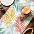 thumbnail image 3 of Table Runners 36 Inches Long Dress Scarves, Watercolor Palm Leaves Farmhouse Kitchen/Dining Table Decor Table Runner, Short Coffee Tablerunners, Summer Tropical Botanical Bohemia 13x36 Inch, 3 of 9