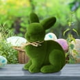 thumbnail image 6 of GFHFHITJ Moss Easter Bunny Home Decor, Artificial Green Flocked Rabbit Statue for Easter Decoration, Spring Bunny Figurines for Indoor Table and Bookshelf Decorations, 6 of 8