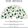 thumbnail image 2 of GZHJMY Christmas Tree Skirt Xmas Tree Skirts 48" Christmas Berry Holly Snowflakes Christmas Tree Mat for Christmas Holiday Party Ornaments, 2 of 6