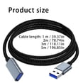 thumbnail image 5 of YIGSECU Flexible USB3.0 Extension Cord for Extending Connection to Computers and Peripherals for USB Keyboards,Mouse, Tablet, 5 of 7