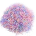 thumbnail image 3 of 500pcs/pack Colorful Small Disposable Hair Bands Scrunchie Girls Elastic Rubber Band Ponytail Holder Hair Accessories Hair Ties, 3 of 3