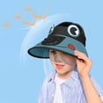thumbnail image 6 of BRGZLK Kids Sun Visor Hat with Fan Summer Cute Cartoon Design Wide Brim Cooling Sunhat for Boys Girls Outdoor Tennis Golf Black Free Size, 6 of 6