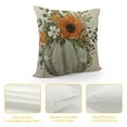 thumbnail image 4 of SHANXI Fall Throw Pillow Covers, Pumpkin Flower Pillow Covers Thanksgiving Cushion Cases Linen Decorative for Couch Sofa Indoor Outdoor 24x24in, 4 of 5