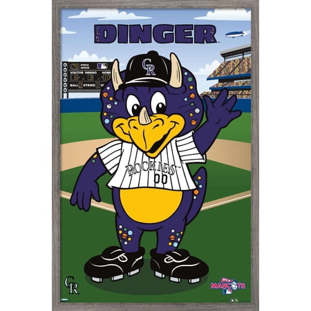 MLB Colorado Rockies – Dinger Wall Poster 14.725 x 22.375 Framed