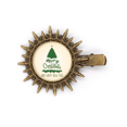 thumbnail image 1 of Merry mas Tree Green Illustration Hairpin Sun Headwear Retro Metal Clips Pin, 1 of 3