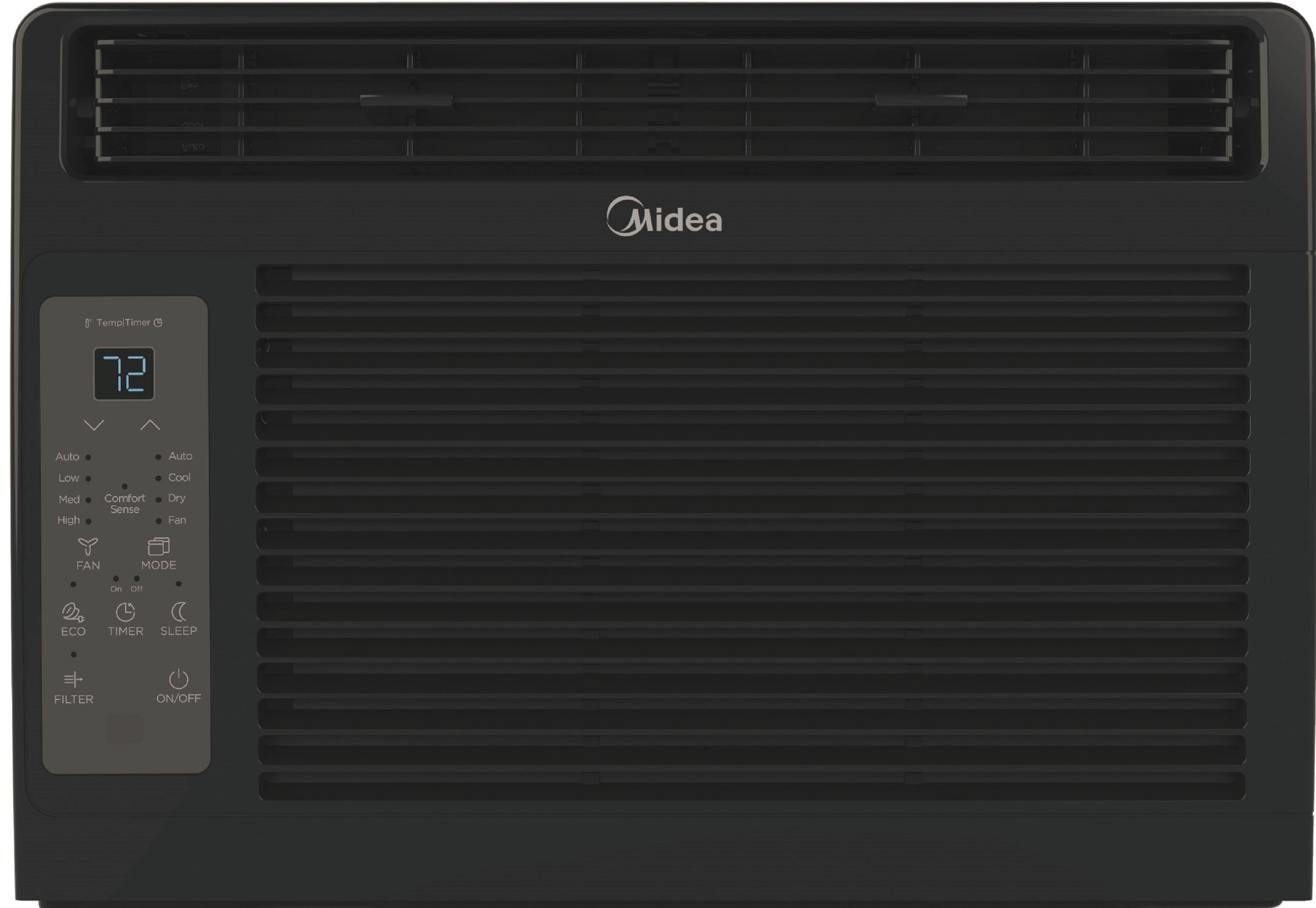 Restored Midea 5,000 BTU Window Air Conditioner, 150 Sq. Ft. Coverage, Remote Control, Black, RMW05RWBR, Refurbished
