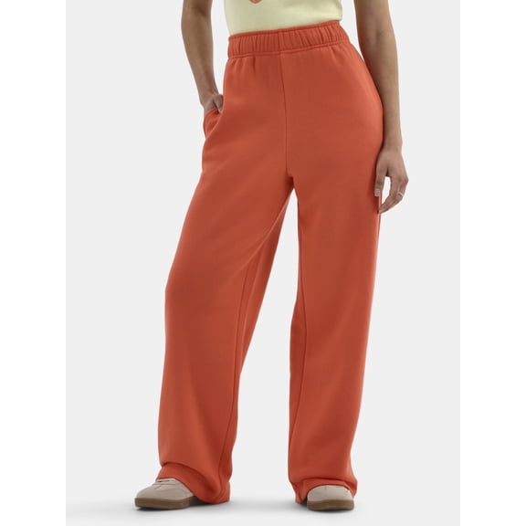 No Boundaries Soft Fleece Wide Leg Pants, 30” Inseam, 1 or 2-Pack, Women’s XXS-4X