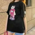 thumbnail image 6 of Sanrio Hello Kitty Printed Cartoon Cute Pink Short Sleeve T-shirt Women's New Summer Tees Loose Oversize Student Tops Clothes, 6 of 26