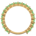 thumbnail image 5 of 1.2 ctw Wedding Band for Women - 14K Yellow Gold Simulated Green Diamond Stackable Eternity Ring, 5 of 6