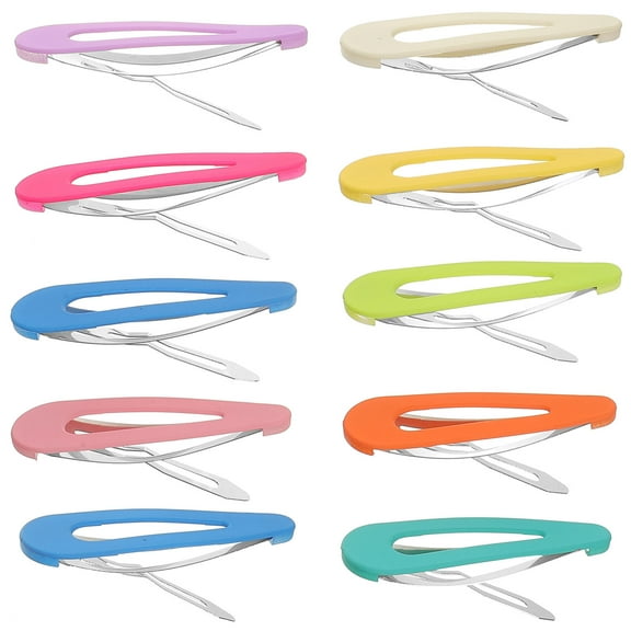 Raindrops 10Pcs Mini Hair Barrettes Versatile Clip Plastic Iron For Toddler School Activities