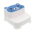thumbnail image 1 of Taburete de 2 escalones para bebé, alta resistencia, soporte de carga grande, doble antideslizante, taburete doble para niños pequeños para baño, cocina, azul océano, 1 of 14